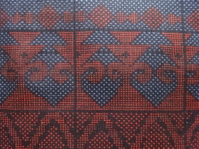 JAPANESE KIMONO / ANTIQUE KIMONO / SILK / DORO OSHIMA TSUMUGI / WOVEN SARASA / 5MARUKI